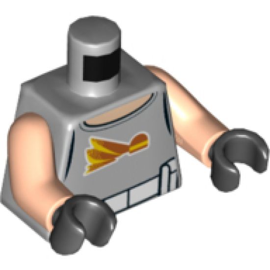 Torso T-Shirt with Light Nougat Neck, SW Dex's Diner Logo and White Utility Belt Pattern / Light Nougat Arms / Black Hands