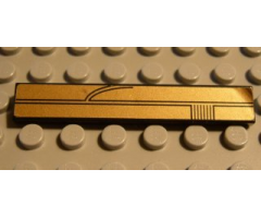 Tile 1 x 6 with Gold Panel Pattern (Sticker) - Set 8007