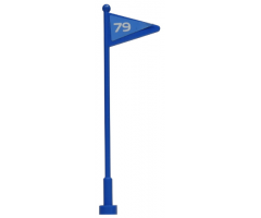 Flag on Antenna Whip with 79 Pattern (Stickers) - Set 6579