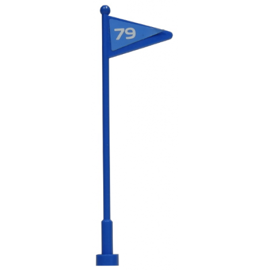 Flag on Antenna Whip with 79 Pattern (Stickers) - Set 6579