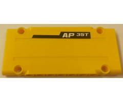 Technic, Panel Plate 5 x 11 x 1 with 'AP 35T' on Black Stripe on Yellow Background Pattern Model Right Side (Sticker) - Set 8264
