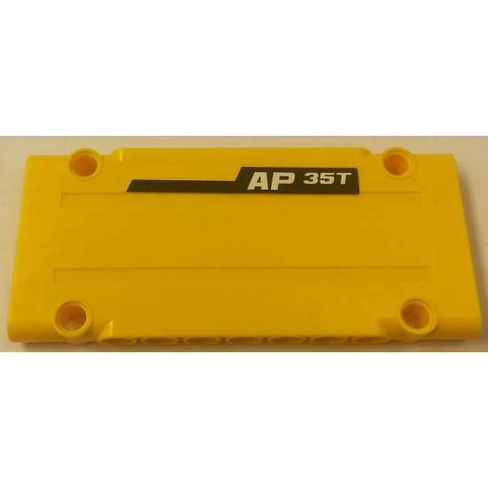 Technic, Panel Plate 5 x 11 x 1 with 'AP 35T' on Black Stripe on Yellow Background Pattern Model Right Side (Sticker) - Set 8264