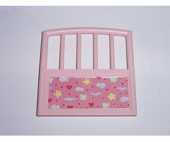 Scala Baby Crib Footboard 1 x 7 x 6 with Fish, Hearts, and Stars Pattern (Sticker) - Set 3241