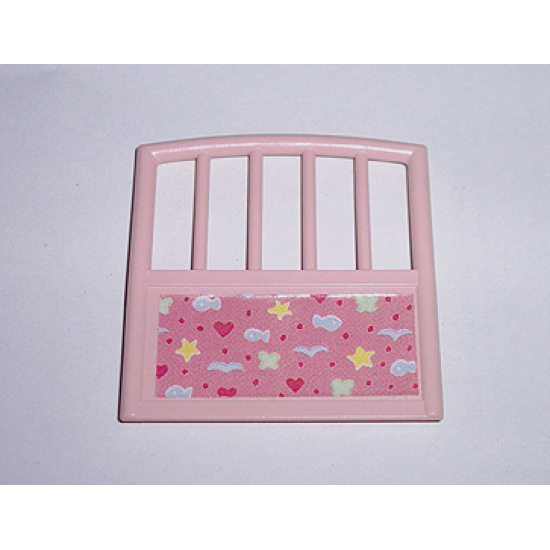 Scala Baby Crib Footboard 1 x 7 x 6 with Fish, Hearts, and Stars Pattern (Sticker) - Set 3241