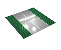 Baseplate, Road 32 x 32 7-Stud Straight with Runway Crosswalk Pattern