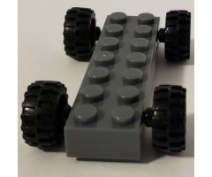 Vehicle, Base Fast Food Racer 2 x 7 x 2/3 with Black Wheels