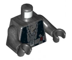 Torso SW Black Robe, Silver Spots and Buckle Pattern / Pearl Dark Gray Arms / Black Hands