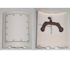 Cylinder Quarter 4 x 4 x 6 with Large Metal Plate Outside and Brown Pipes Inside Pattern (Stickers) - Set 3831