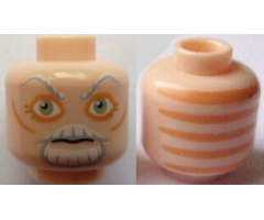 Minifigure, Head Alien with SW Ki-Adi-Mundi Pattern - Blocked Open Stud