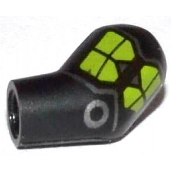 Arm, Left with Lime Markings and Silver Circle and Lines Pattern