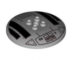 Dish 6 x 6 Inverted (Radar) - Hollow Studs with SW TIE Advanced Hatch Pattern