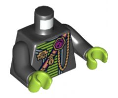 Torso Alien Conquest Alien Shoulder Strap Pattern / Black Arms / Lime Hands