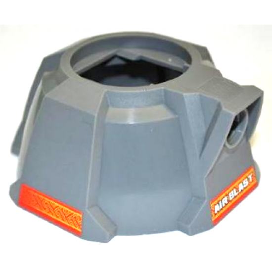 Vehicle Air Blast Launcher Base (Racers) with Geometric Pattern on Both Sides and White 'AIR BLAST' Pattern (Stickers) - Set 8227