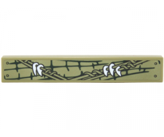 Tile 1 x 6 with Vines and White Teeth Pattern (Sticker) - Set 70227