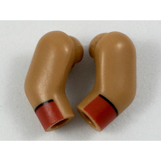 Arm, (Matching Left and Right) Pair with Red Cuffs Pattern