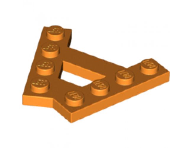 Wedge, Plate A-Shape with 2 Rows of 4 Studs