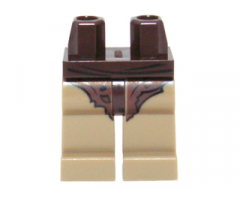 Hips and Dark Tan Legs with Torn Orc Loincloth Pattern