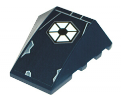 Wedge 4 x 4 No Studs with Hexagonal SW Confederacy (CIS) Pattern (Sticker) - Sets 7256 / 7283