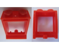 Window 1 x 2 x 2 with Extended Lip and Hole in Top and Solid Studs, no Glass