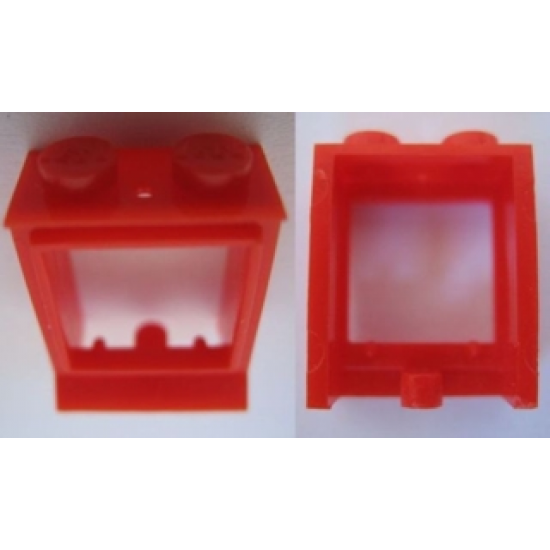 Window 1 x 2 x 2 with Extended Lip and Hole in Top and Solid Studs, no Glass