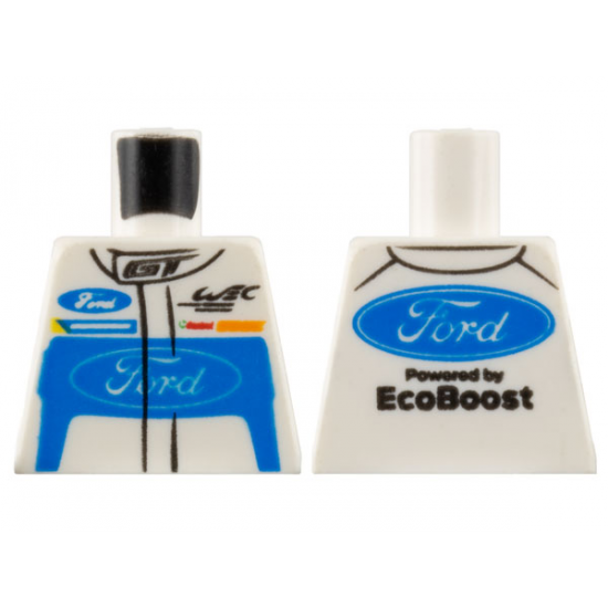 Torso Race Suit with Ford Logo and 'GT' on Front and Ford Logo and 'Powered by EcoBoost' on Back Pattern