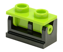 Hinge Brick 1 x 2 Base with Lime Hinge Brick 1 x 2 Top Plate (3937 / 3938)