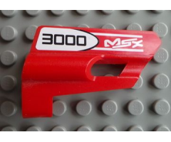 Technic, Panel Fairing #25 Small Short, Small Hole, Side A with '3000 MSX' Pattern (Sticker) - Set 8682