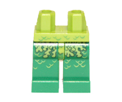 Hips and Green Legs with Swamp Plants and Scales Pattern