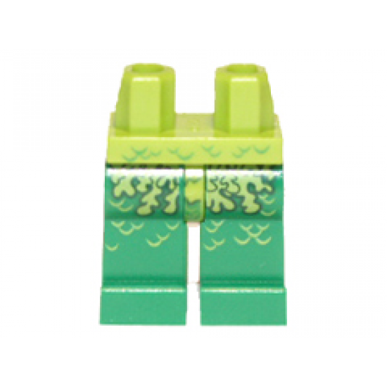 Hips and Green Legs with Swamp Plants and Scales Pattern