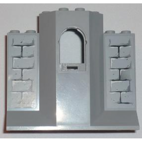 Panel 3 x 8 x 6 with Window with Light Bluish Gray Bricks Pattern (Stickers) - Set 8813/8823