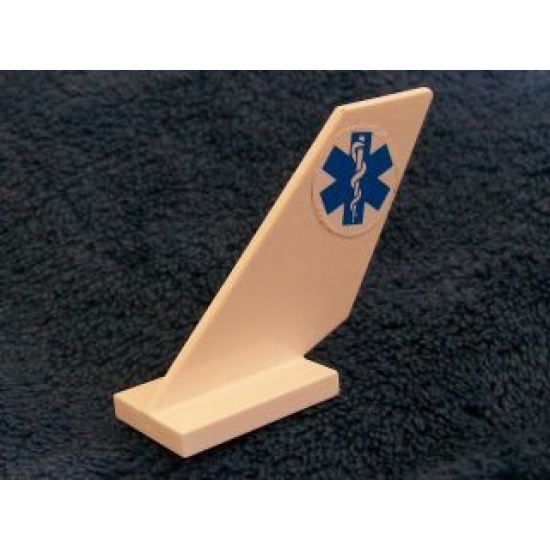 Tail Shuttle with EMT Star of Life (White Snake) Pattern on Both Sides (Stickers) - Set 7903