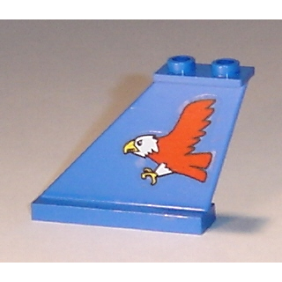 Tail 4 x 1 x 3 with Red Eagle Pattern on Left Side (Sticker) - Set 6331