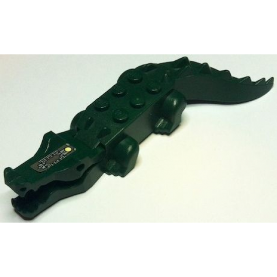 Alligator / Crocodile with 8 Teeth with Circuitry on Upper Jaw Pattern (Sticker) - Set 8632