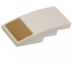 Slope, Curved 4 x 2 with Gold Rectangle Pattern (Sticker) - Set 70838