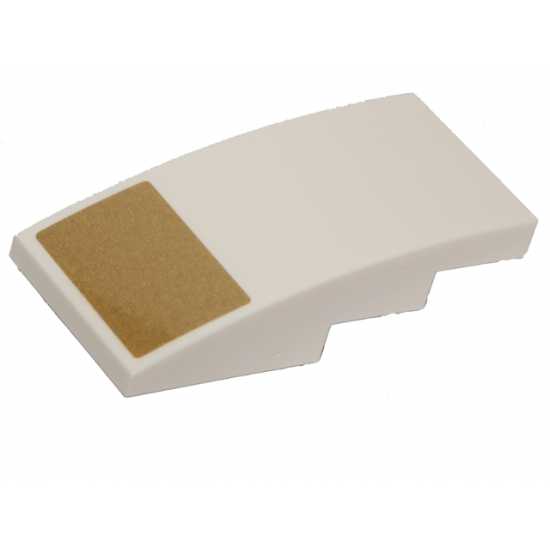 Slope, Curved 4 x 2 with Gold Rectangle Pattern (Sticker) - Set 70838
