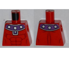 Torso Muscles Outline with Dark Purple and Silver Collar Pattern