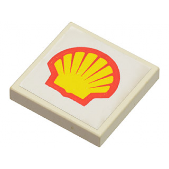 Tile 2 x 2 with Shell Logo Pattern (Sticker) - Set 6378