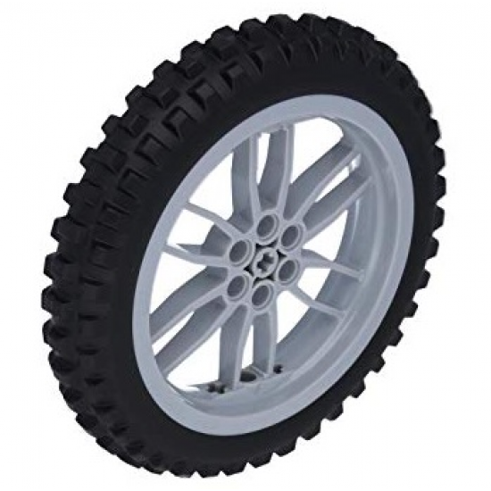 Wheel & Tire Assembly 75mm D. x 17mm Motorcycle with Black Tire 100.6mm D. Motorcycle (88517 / 11957)