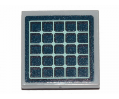 Tile 2 x 2 with Dark Blue Solar Panel Pattern (Sticker) - Set 41424