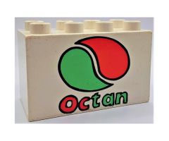 Duplo, Brick 2 x 4 x 2 with Octan Logo Pattern