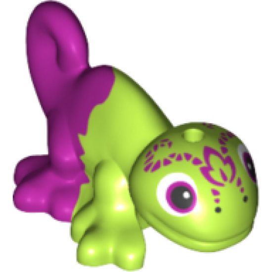 Chameleon, Friends / Elves with Black, Magenta and White Eyes and Marbled Magenta Pattern (Hidee)