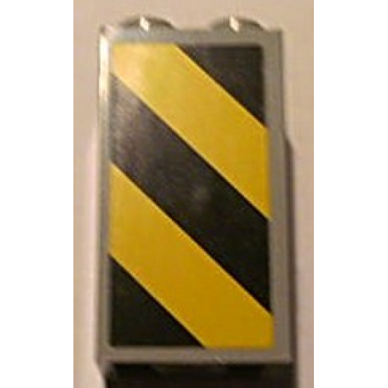 Brick 2 x 2 x 3 with Black and Yellow Danger Stripes Pattern Right (Sticker) - Set 4514