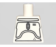Torso SW Mandalorian Armor Plates Pattern (White Boba Fett Concept Design)
