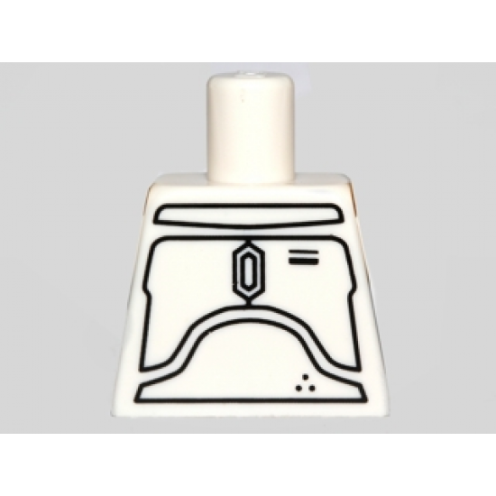 Torso SW Mandalorian Armor Plates Pattern (White Boba Fett Concept Design)