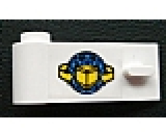 Door 1 x 3 x 1 Left with Box and Arrows and Globe Pattern (Sticker) - Sets 6542 / 4555
