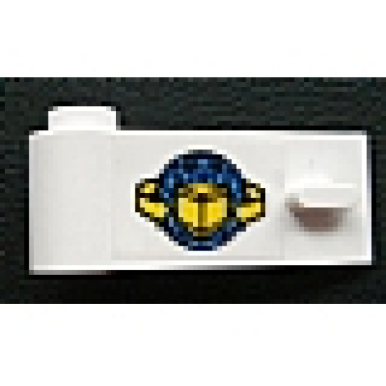Door 1 x 3 x 1 Left with Box and Arrows and Globe Pattern (Sticker) - Sets 6542 / 4555