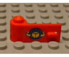 Door 1 x 3 x 1 Left with Box and Arrows and Globe Pattern (Sticker) - Sets 6542 / 4555