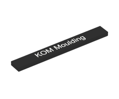 Tile 1 x 8 with 'KOM Moulding' Pattern