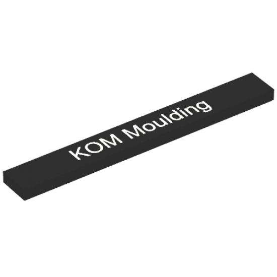 Tile 1 x 8 with 'KOM Moulding' Pattern