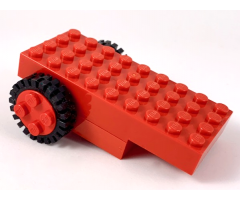 Motor, Non-Electric Pullback 9 x 4 with 2 Black Tire 24mm D. x 8mm Offset Tread - Interior Ridges (2574 / 3483)